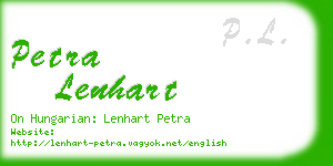 petra lenhart business card